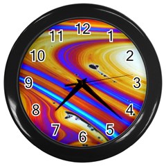 Soap Bubble Color Colorful Wall Clock (black) by Celenk