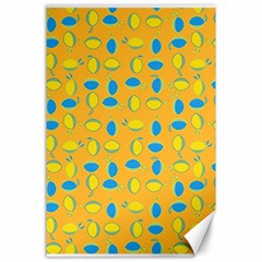 Lemons Ongoing Pattern Texture Canvas 24  X 36  by Celenk