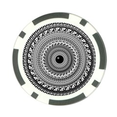 Graphic Design Round Geometric Poker Chip Card Guard by Simbadda