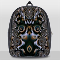 Art Fractal Artwork Design School Bag (large) by Simbadda