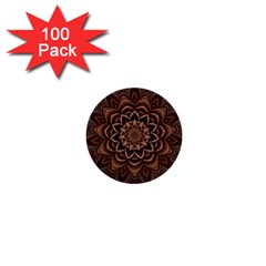 Abstract Art Texture Mandala 1  Mini Buttons (100 Pack)  by Simbadda