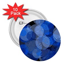 Circle Rings Abstract Optics 2 25  Buttons (10 Pack)  by Simbadda