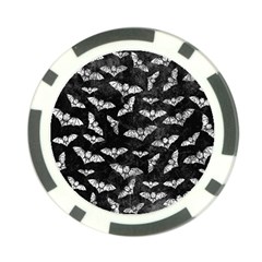 Vintage Halloween Bat Pattern Poker Chip Card Guard by Valentinaart