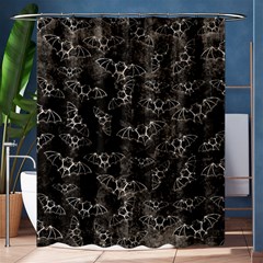 Vintage Halloween Bat Pattern Shower Curtain 60  X 72  (medium)  by Valentinaart