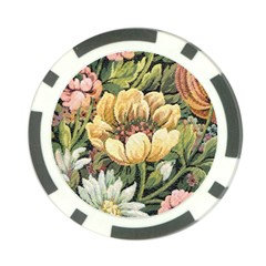 Retro Vintage Floral Poker Chip Card Guard by dressshop