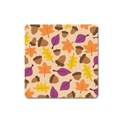 Acorn Pattern Square Magnet by Hansue