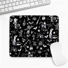 Halloween Pattern Large Mousepads by Valentinaart