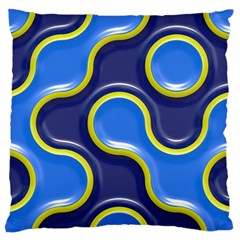 Pattern Curve Design Seamless Large Flano Cushion Case (one Side) by Sapixe