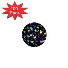 Christmas Star Gloss Lights Light 1  Mini Magnets (100 Pack)  by Sapixe