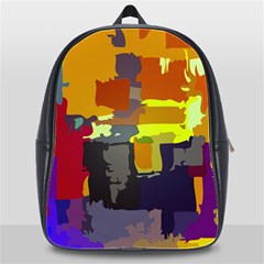 Abstract Vibrant Colour School Bag (xl) by Sapixe