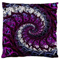 Fractal Background Swirl Art Skull Standard Flano Cushion Case (two Sides) by Sapixe