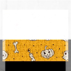 Funny Halloween Party Pattern Rectangular Jigsaw Puzzl by HalloweenParty