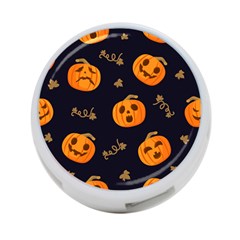 Funny Scary Black Orange Halloween Pumpkins Pattern 4-port Usb Hub (two Sides) by HalloweenParty