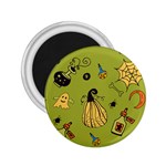 Funny Scary Spooky Halloween Party Design 2.25  Magnets Front