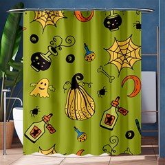 Funny Scary Spooky Halloween Party Design Shower Curtain 60  X 72  (medium)  by HalloweenParty