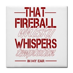 Fireball Whiskey Shirt Solid Letters 2016 Tile Coasters by crcustomgifts