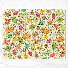 Thanksgiving Pattern Rectangular Jigsaw Puzzl by Valentinaart