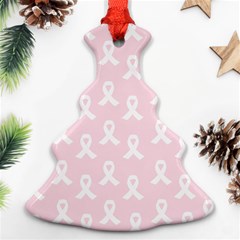 Pink Ribbon - Breast Cancer Awareness Month Ornament (christmas Tree)  by Valentinaart