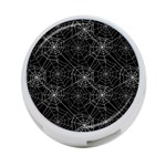 Pattern Spiderweb Halloween Gothic on black background 4-Port USB Hub (One Side) Front