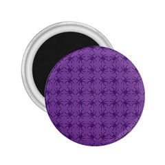 Pattern Spiders Purple And Black Halloween Gothic Modern 2 25  Magnets by genx