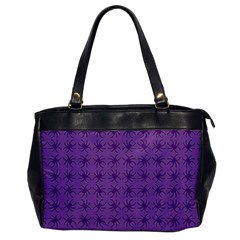 Pattern Spiders Purple And Black Halloween Gothic Modern Oversize Office Handbag by genx