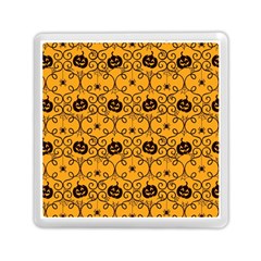 Pattern Pumpkin Spider Vintage Halloween Gothic Orange And Black Memory Card Reader (square) by genx