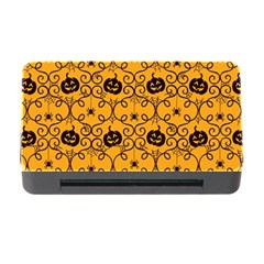 Pattern Pumpkin Spider Vintage Halloween Gothic Orange And Black Memory Card Reader With Cf by genx