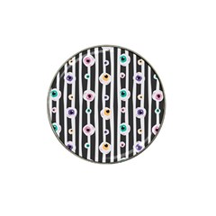 Pattern Eyeball Black And White Naive Stripes Gothic Halloween Hat Clip Ball Marker by genx