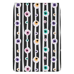 Pattern Eyeball Black And White Naive Stripes Gothic Halloween Removable Flap Cover (l) by genx