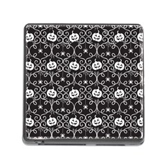 Pattern Pumpkin Spider Vintage Gothic Halloween Black And White Memory Card Reader (square 5 Slot) by genx