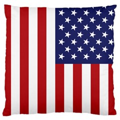 Us Flag Stars And Stripes Maga Large Flano Cushion Case (one Side) by snek