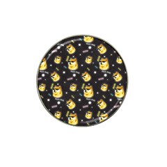 Doge Much Thug Wow Pattern Funny Kekistan Meme Dog Black Background Hat Clip Ball Marker by snek