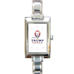 Trump Pence Logo Lion Maga Make America Great Again Rectangle Italian Charm Watch by snek