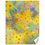 Pretty Yellow And Red Flowers With Turquoise Canvas 12  x 16  11.86 x15.41  Canvas - 1