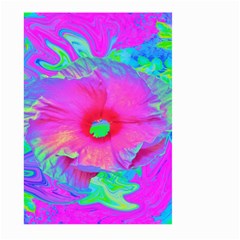 Psychedelic Pink And Red Hibiscus Flower Large Garden Flag (two Sides) by myrubiogarden