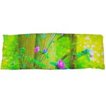 Hot Pink Abstract Rose Of Sharon On Bright Yellow Body Pillow Case (Dakimakura) Body Pillow Case