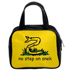 No Step On Snek Gadsden Flag Meme Parody Classic Handbag (two Sides) by snek