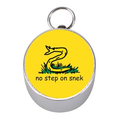 No Step On Snek Gadsden Flag Meme Parody Mini Silver Compasses by snek