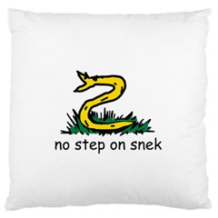 No Step On Snek Gadsden Flag Meme Parody Standard Flano Cushion Case (one Side) by snek