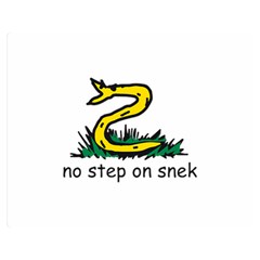 No Step On Snek Gadsden Flag Meme Parody Double Sided Flano Blanket (medium) by snek