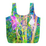 Abstract Oriental Lilies In My Rubio Garden Full Print Recycle Bag (L) Back