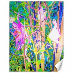 Abstract Oriental Lilies In My Rubio Garden Canvas 12  X 16  by myrubiogarden