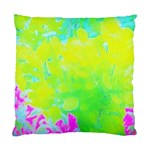 Fluorescent Yellow And Pink Abstract Garden Foliage Standard Cushion Case (Two Sides) Front