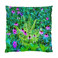 Purple Coneflower Garden With Tiger Eye Tree Standard Cushion Case (two Sides) by myrubiogarden