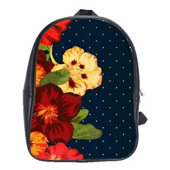 Flowers Vintage Floral School Bag (xl) by Wegoenart