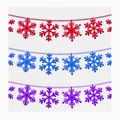 Christmas Snowflake Medium Glasses Cloth (2-side) by Wegoenart