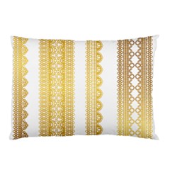 Lace Gold Euclidean Vector Pillow Case by Wegoenart