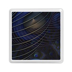 Background Fractal Peacock Pipe Memory Card Reader (square) by Wegoenart