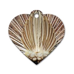 Peacock Wheel Bird Nature Dog Tag Heart (two Sides) by Wegoenart