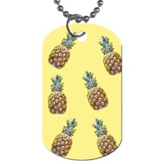 Pineapples Fruit Pattern Texture Dog Tag (two Sides) by Simbadda